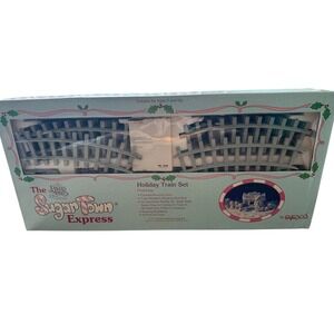Precious Moments Sugar Town Express Train Set - White and Green